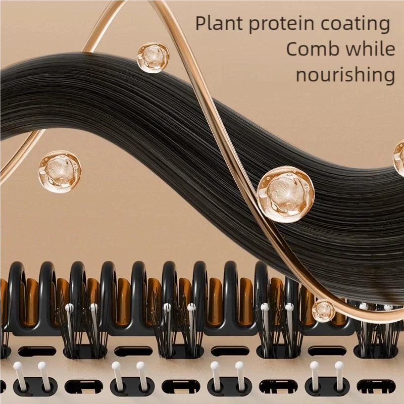 Tinsol 3-em-1 pente de ar quente alisador de cabelo modelador multiuso alisamento de cabelo pente fofo secador de cabelo ferramenta de estilo