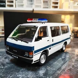 1:18 Hiace Police Car Model Van YH50 Alloy Car Model Toy Collection Gift Ornaments