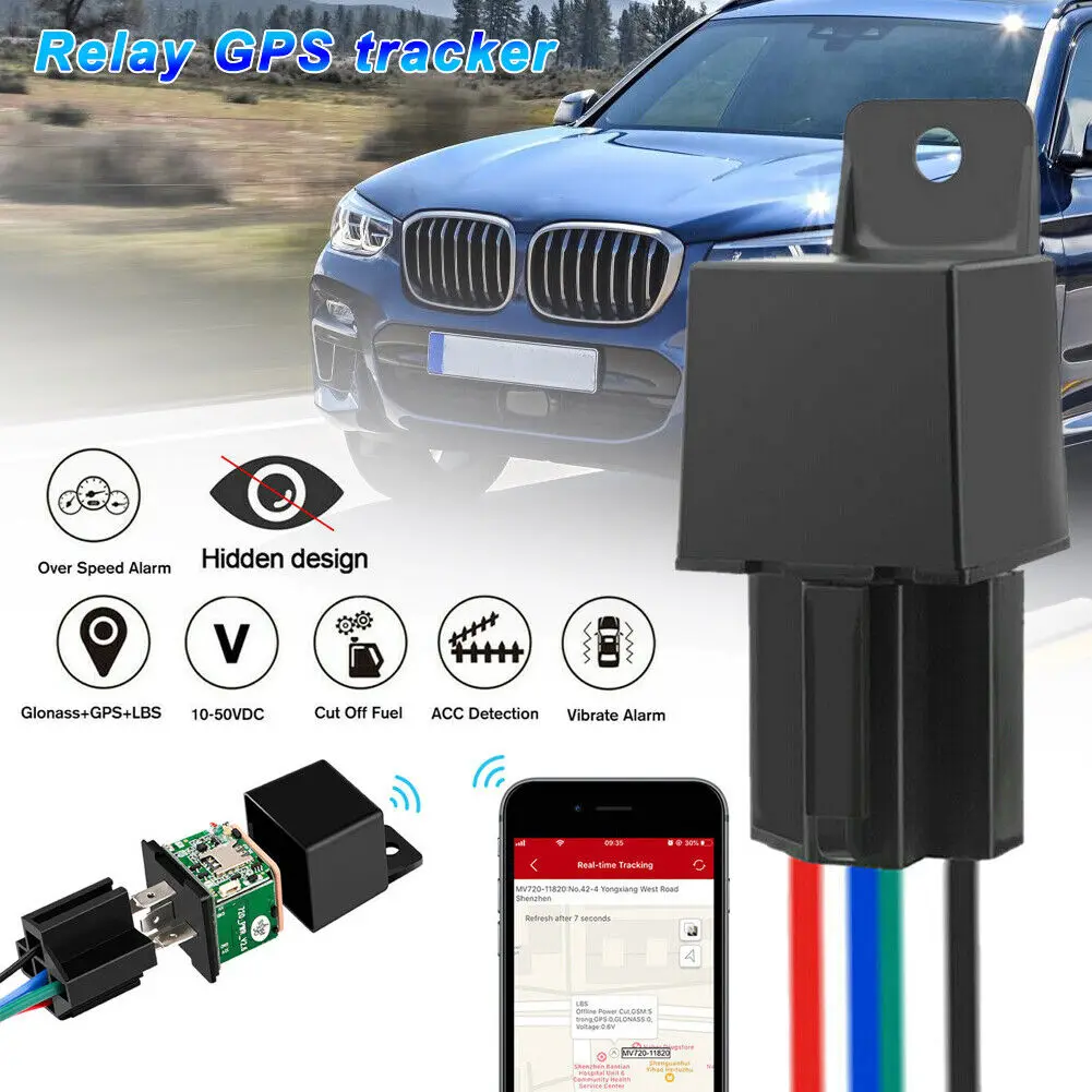 C13 GPS Tracker Car Relay Vehicle Tracker Fuel Cutter Motorcycle Acc Detection Relay Mini Oil And Power Off Anti-theft Locator