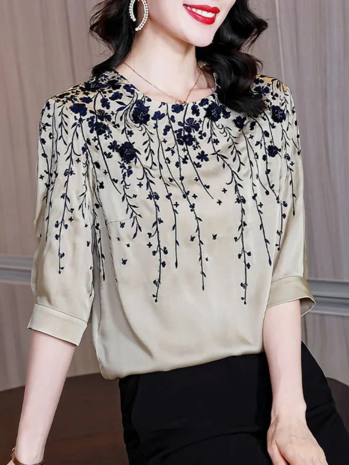 

Свободный женский повседневный утюг с принтом большого размера, удобный повседневный утюг из полиэстера для женщин среднего возраста