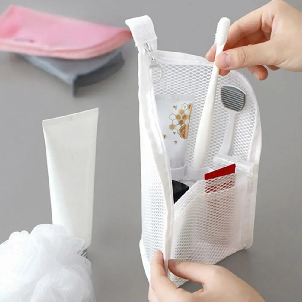 EVA-Mesh-Reise-Kosmetiktasche, aufstellbare Kosmetiktasche, tragbare, transparente Mesh-Make-up-Tasche mit Reißverschluss für den täglichen Gebrauch von Frauen – Detail 15