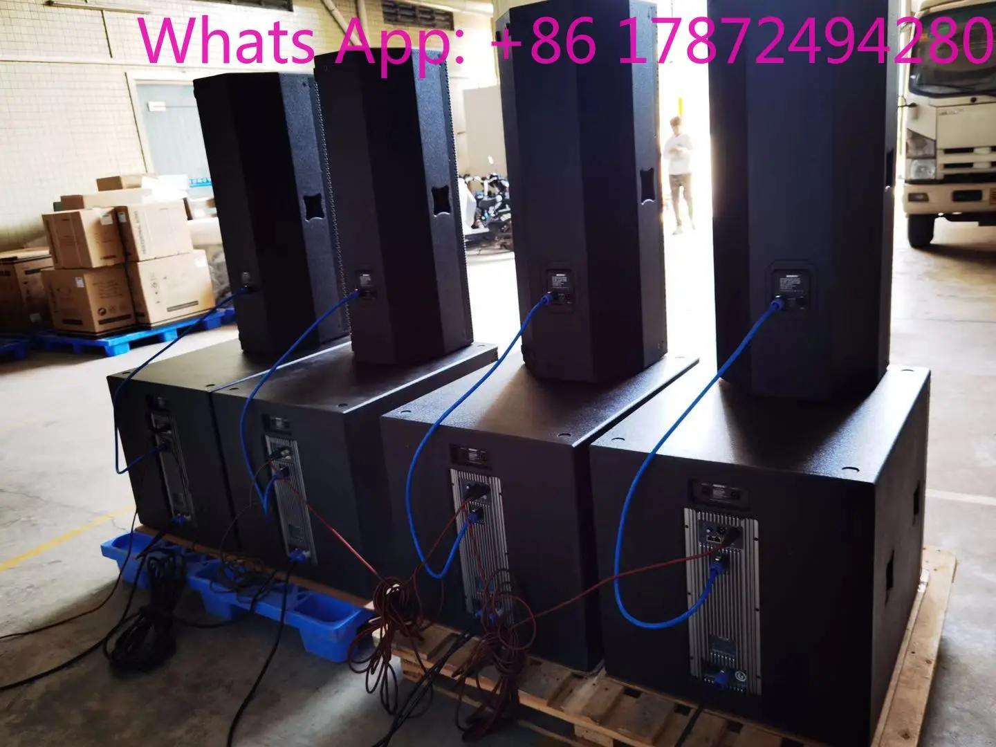 Outdoor Powered Professional Audio Class D Active Pa Speaker System With 5000 Watts DSP Digital Amplifier Module