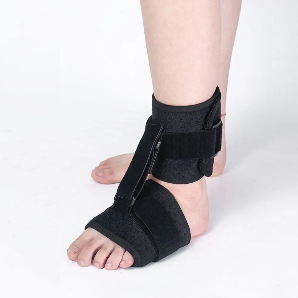 Adjustable Dorsal Splint Pain Relief Night & Day Foot Orthosis Black Ankle Varus & Valgus Fixed Strips for Plantar Fasciitis