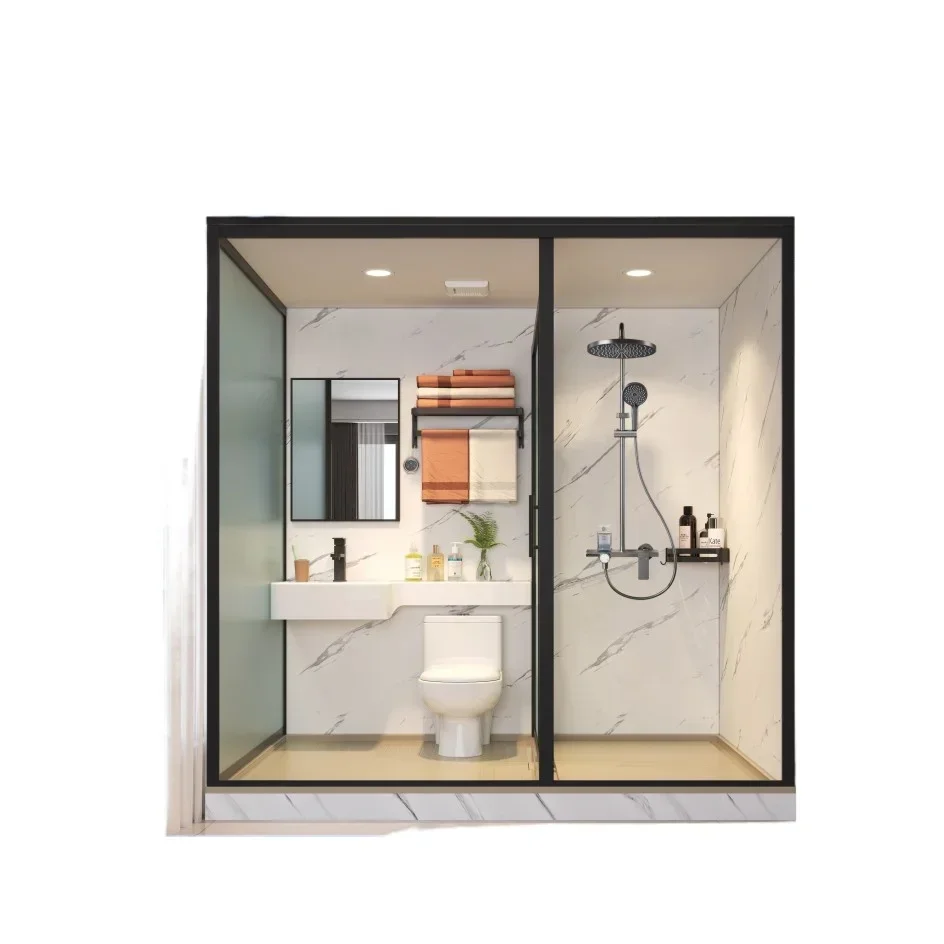 Integrated bathroom integral shower room