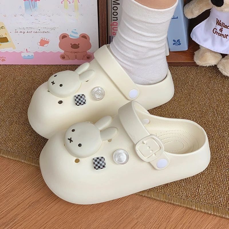 Kawaii Miffy Slippers Cute Cartoon EVA Slippers for Women Summer Cartoon Mickey Mouse Anti-Slip Beach Seaside Sandals view 2