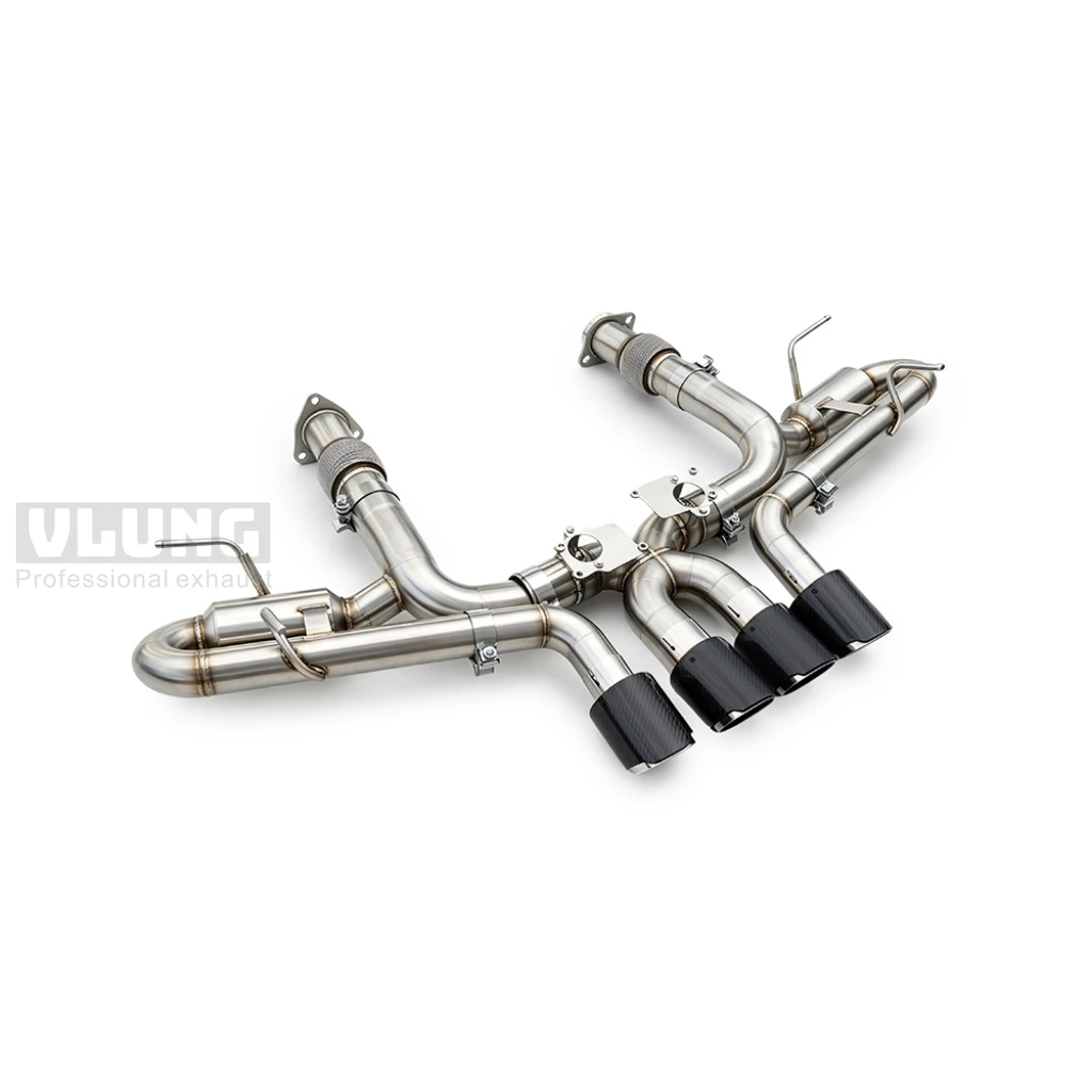 Performance Stainless Steel Cat Back Exhaust Retain OEM Valve Base for Corvette C8 Z06 Mod Parts