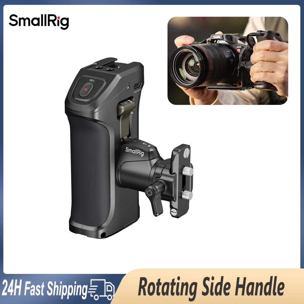 SmallRig Rotating Side Handle with Trigger REC Built-in Shutter Control for Sony Mirrorless Cameras Canon / Blackmagic