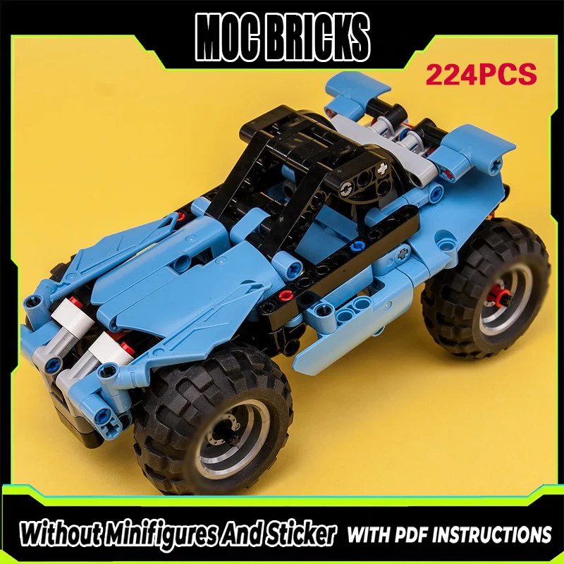 

Speed Racing Car Model MOC Building Bricks Blue Off-Road Vehicle Modular Technology Gifts Holiday Assemble Children Toys Suit