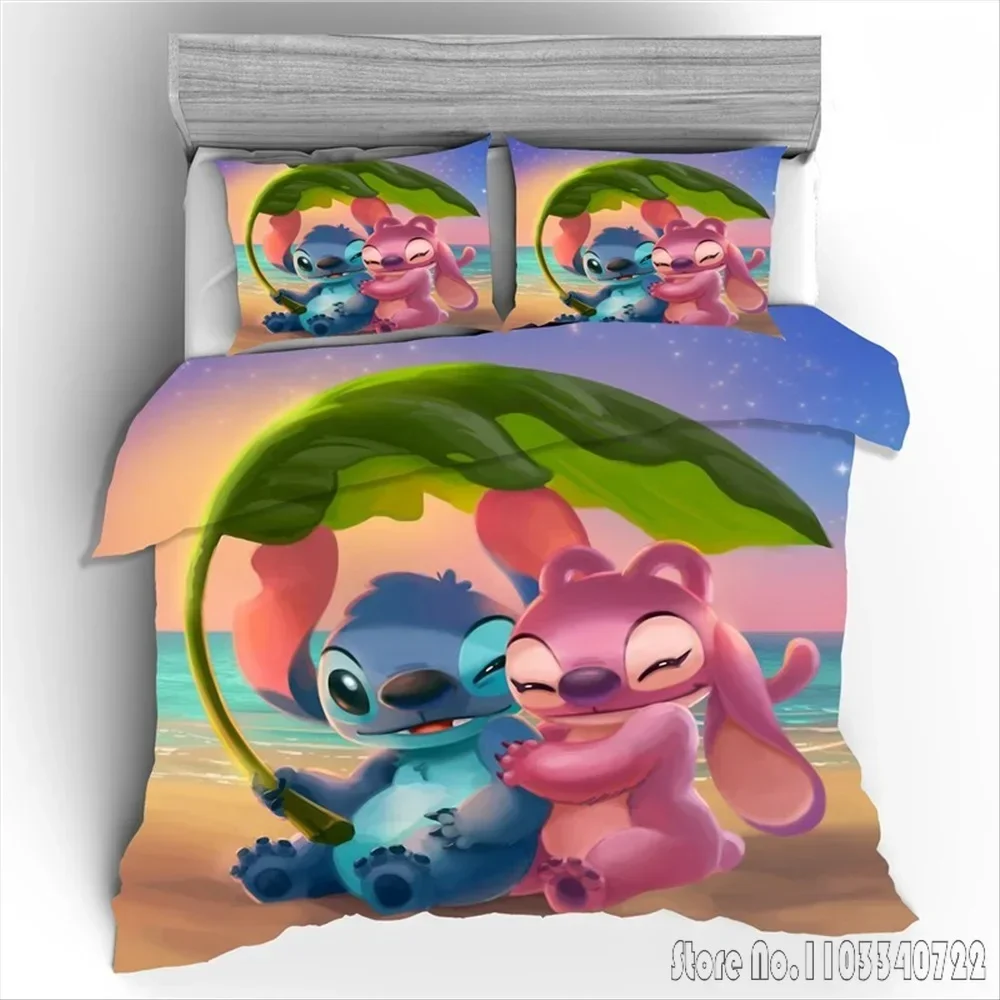  Lilo & Stitch Love Child Duvet Cover Set HD Comforter Cover for Kids Bedding Sets Bedclothes Bedroom Decor