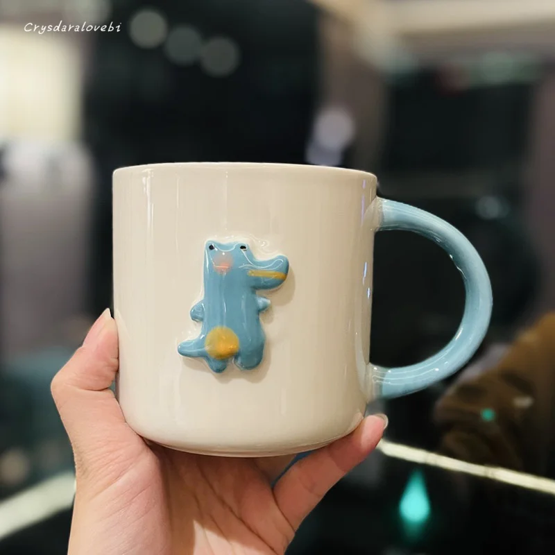 Cute Little Monster Mug Cartoon Creative Three-Dimensional Relief Ceramic Cup Drinking Water Cup