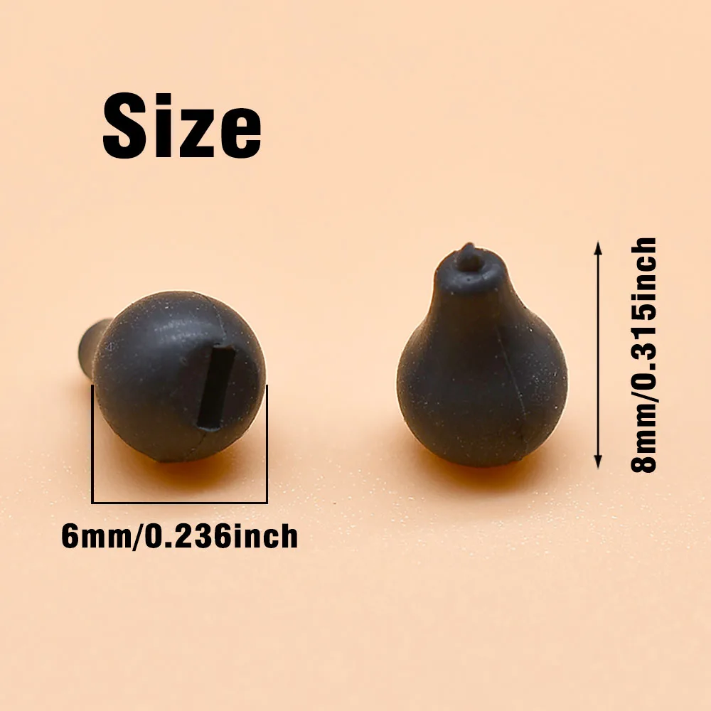 50Pcs Carp Fishing Pear Rubber Line Stop Buffer Beads Anti Slip Swivel Positioning Rig Beads For Chod Ronnie Rig Carp Fishing