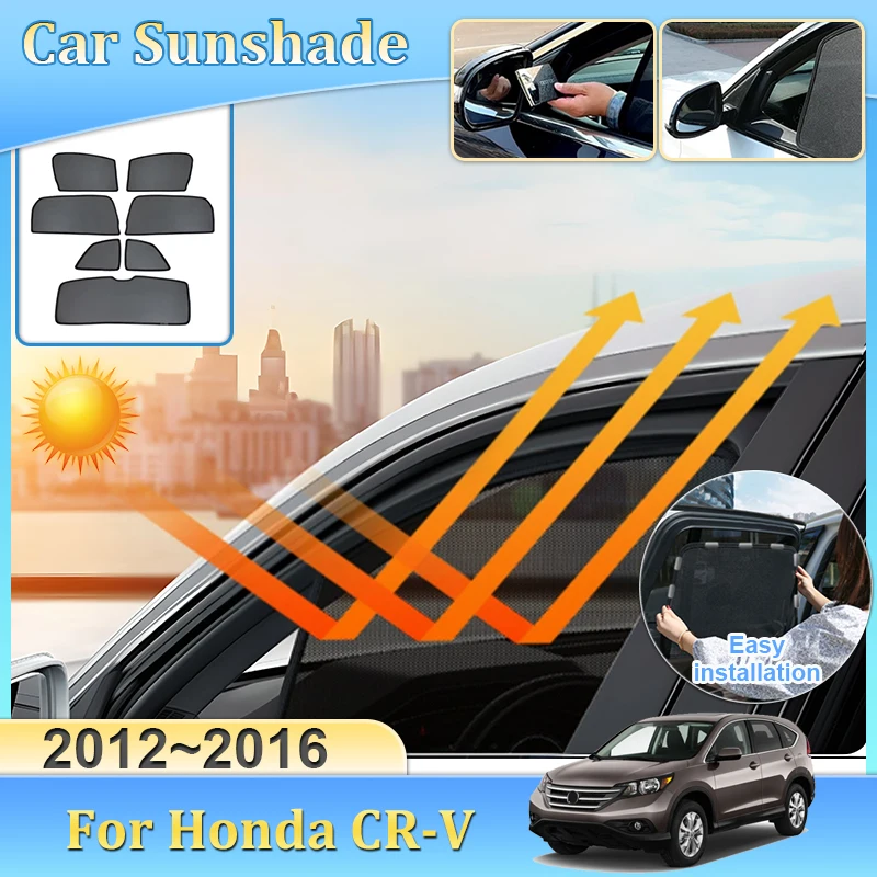 

Car Magnetic Sunshade For Honda CR-V CRV CR V 2012 2013~2016 Mesh Sun Shade Anti-UV Blocking Visor Tools Visor Tools Accessories