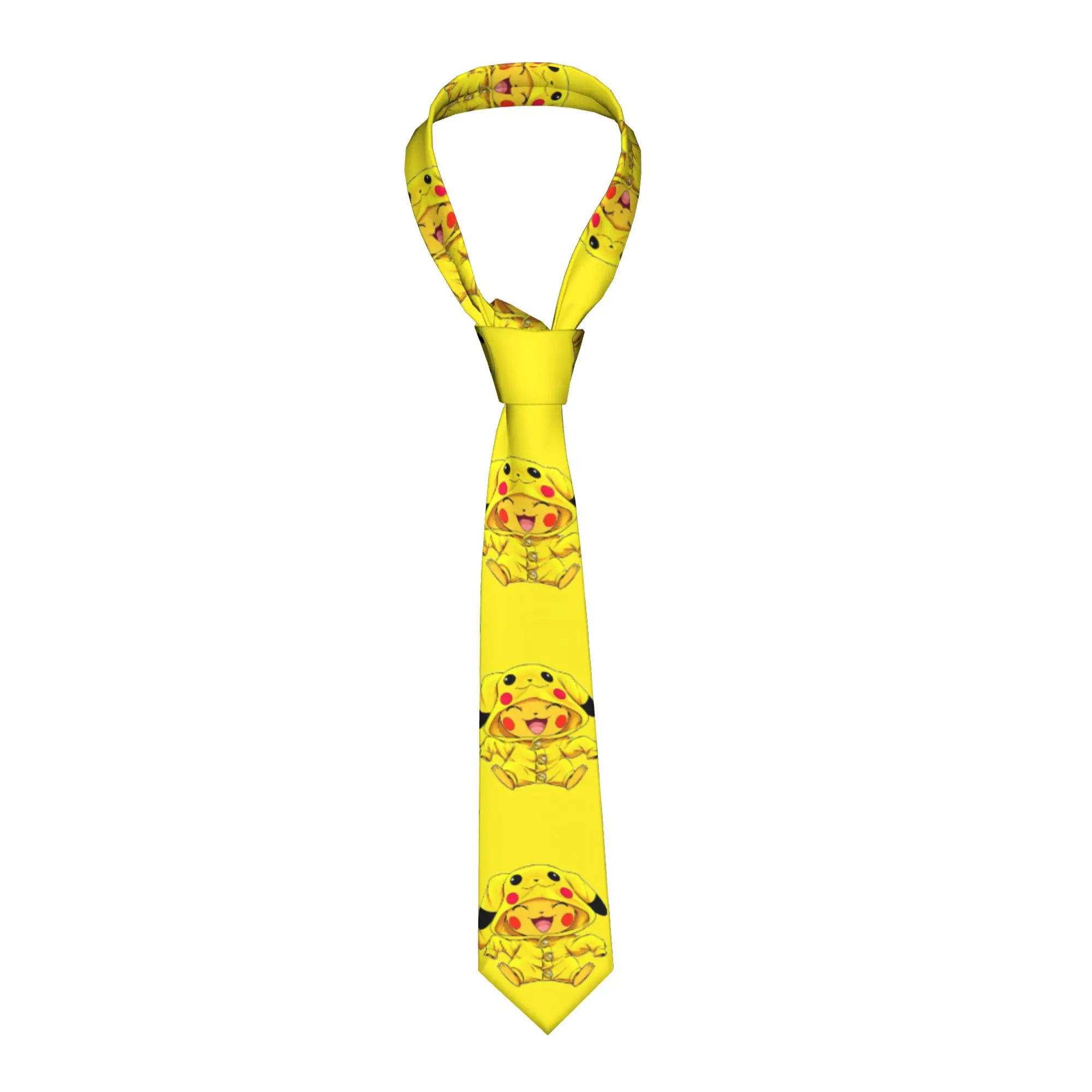 

Pikachu Necktie Cartoon Manga Poke-Mon Unisex Casual 8 cm Narrow Neck Tie Pokemoned for Mens Daily Wear Cravat Wedding Gift