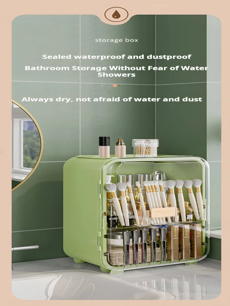 Cosmetics storage box desktop dustproof storage rack lipstick skin care cosmetics storage box
