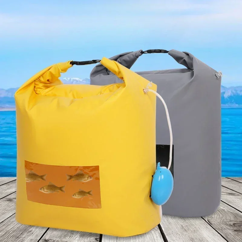 

1PCS Multi Functional Live Fish Bag, Portable Folding Bag Large Capacity with Oxygenation Hole Qiankun Bag Fishing Supplies Bag