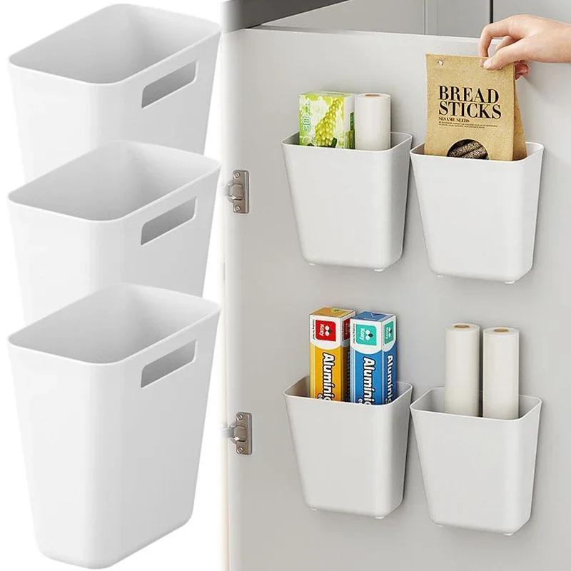 

Multifunctional Cabinet Door Storage Box Kitchen Wall-mounted Adhesive Storage Rack Under Sink Drawer Shelf Bathroom Organizer