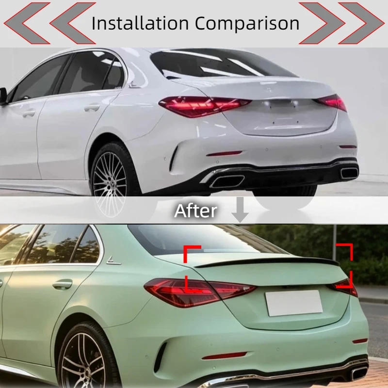 For Mercedes Benz C Class W206 C200 C260 C300 C43 C63 AMG 2022 2023 2024 2025 2026 Rear Trunk Spoiler Boot Lid Car Accessories