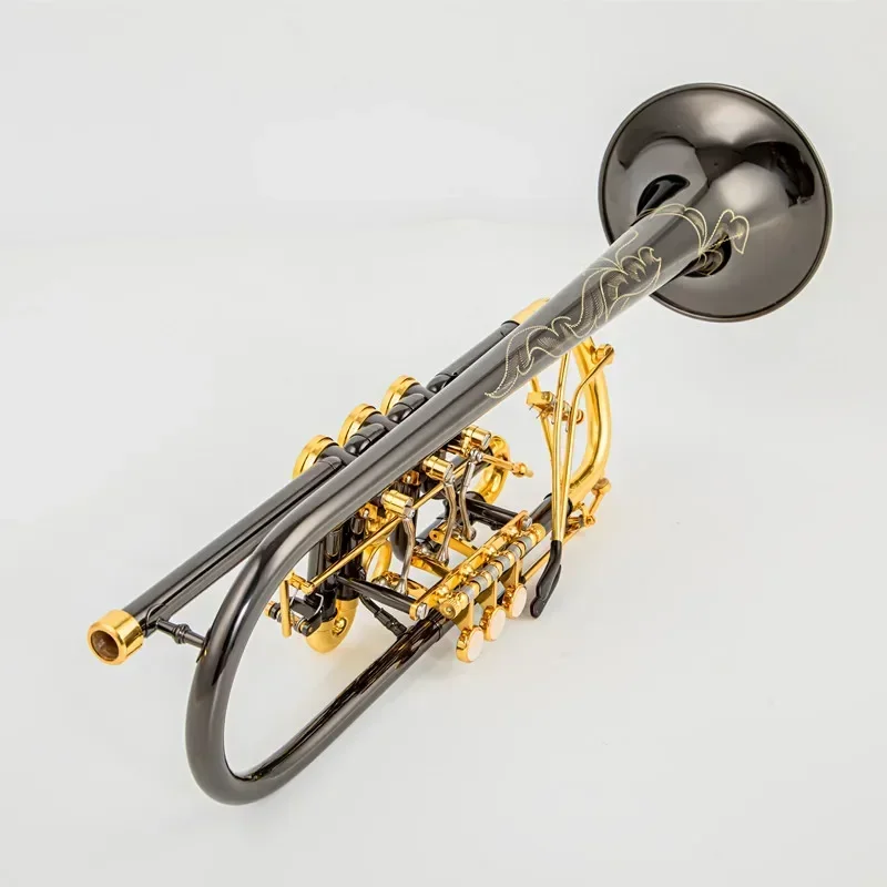 Bb Trumpet Rotary valve type B Flat Brass flat key Professional C Trumpet Musical Instruments