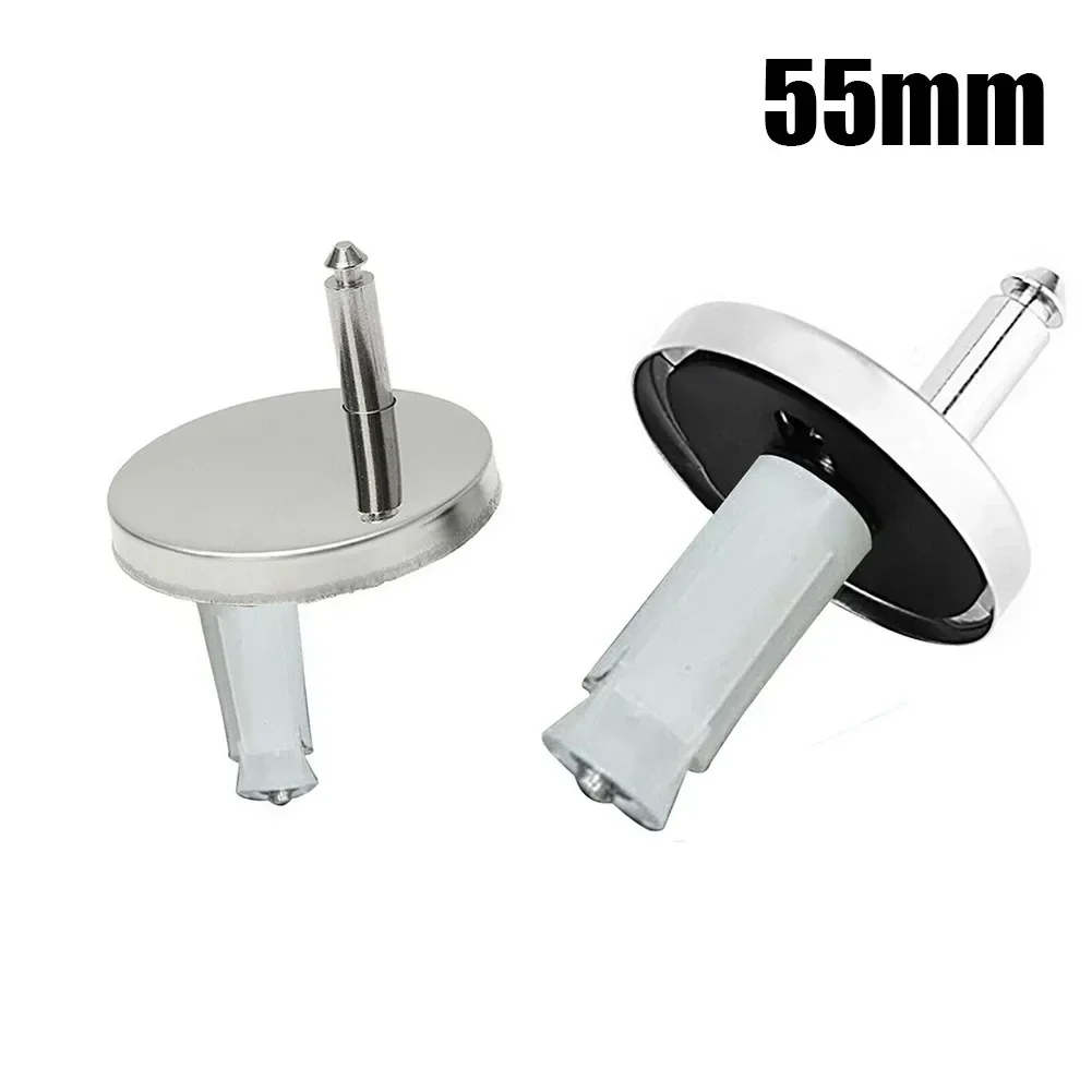 2x Toilet Seat Hinge Standard Top Close Great For Heavy Duty Hinge Home Old Toilet Quick Replacement Sliver Soft