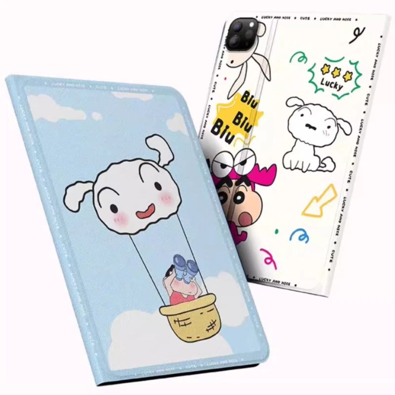 MINISO Crayon Shin-chan para iPad funda IPAD A16 Pro 5 6 Air 4 5 funda protectora con soporte Mini 6 7 10th 11th Gen Tablet Smart Cover
