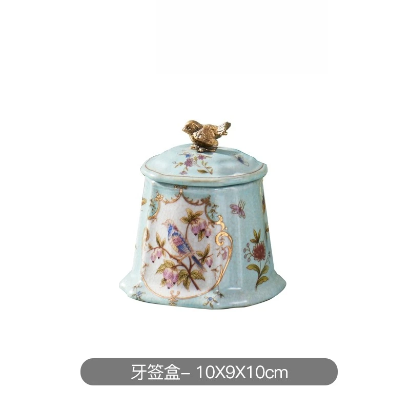 زخرفة مزهرية سيراميك ريترو، مجوهرات راقية، حرف يدوية منزلية كلاسيكية على الطراز الصيني، نحاس مع مزهرية من البورسلين