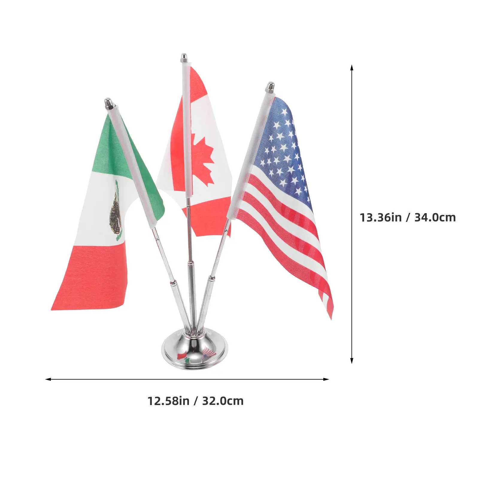 1Set Desk Flags Mexico Metal Base Mini Table Flag Office Meeting Conference Room Decoration