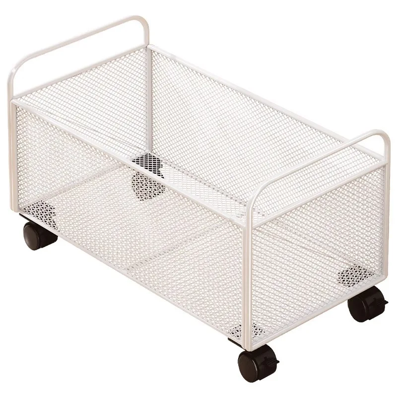 Removable desk, storage artifact, bedroom, books, easy to organize basket, floor standing small cart