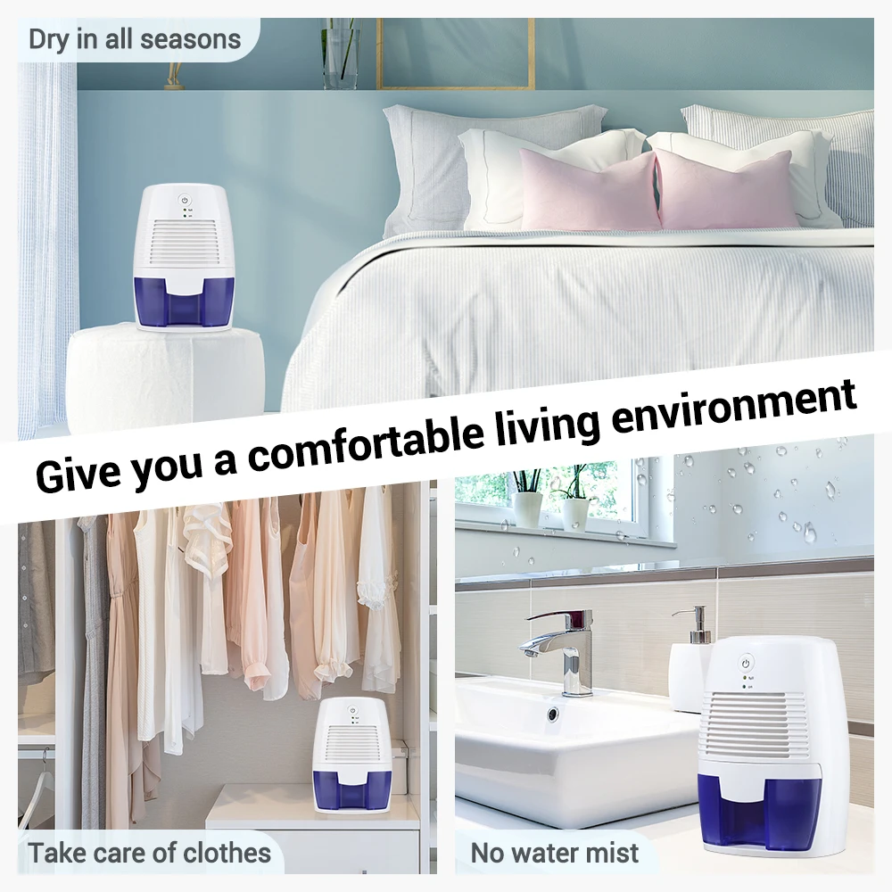 Tragbarer Luftent feuchter Luft reiniger USB stumm Feuchtigkeit absorber Luft trockner für zu Hause Zimmer Büro Küche Deodorant Trockner – Detail 6