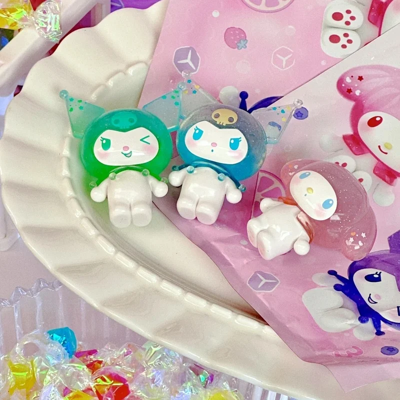 ครอบครัวซานริโอ Kuromi My Melody Ramune สไตล์มินิตัวเลข Surprise กระเป๋าน่ารักอะนิเมะเดสก์ท็อปของเล่นอินเทรนด์กล่องตาบอดชุดตกแต่ง