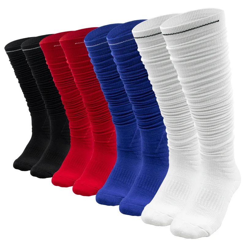 1 Pairs Professional Anticollision Thick Cotton Knee-high Socks Men 2026 Comfortable Non Slip Football Socks Men's Rugby Socks view 3