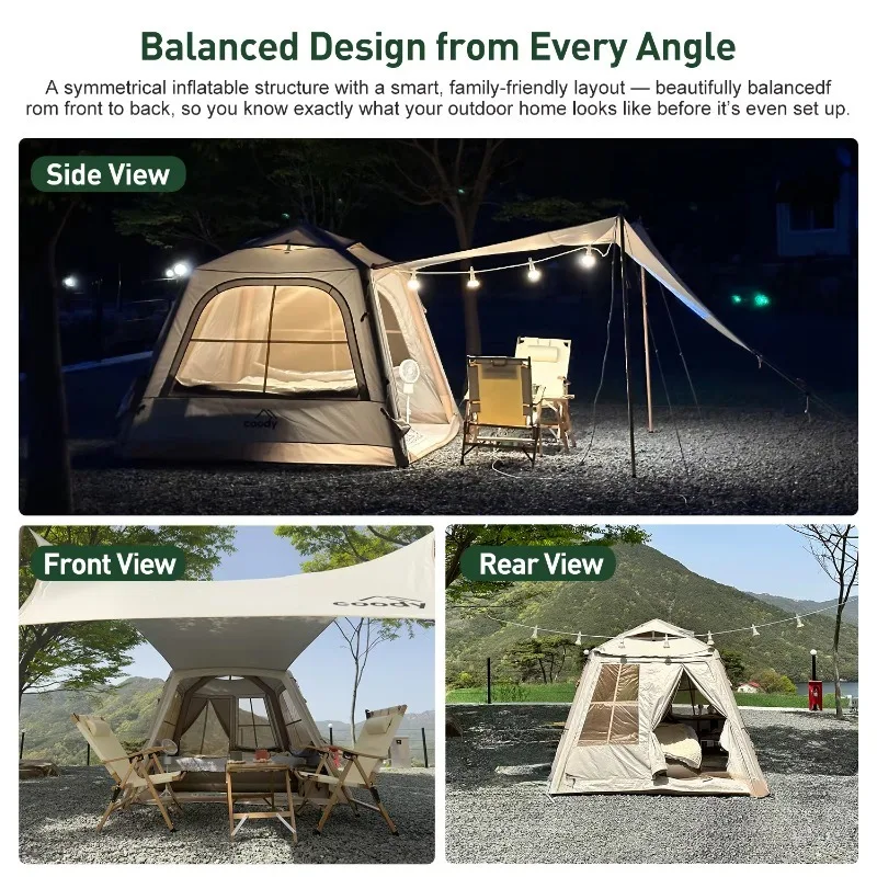 

YTYIN 5.8 Air Tent-Beige Manufacturer Air Tent Camping Outdoor House Glamping Inflatable Winter Tent Inflatable Tent