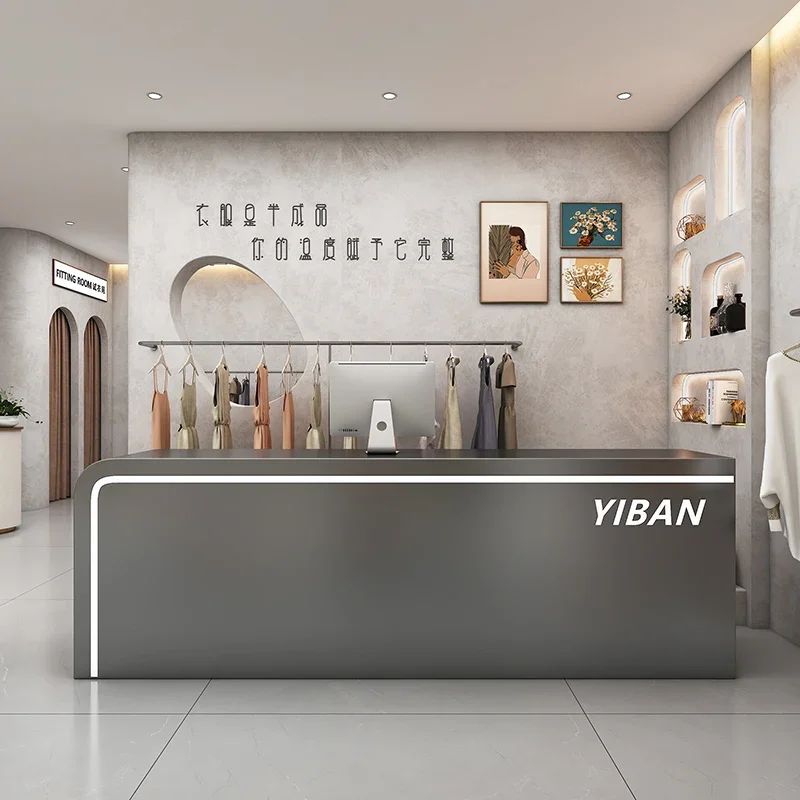 Industrial Service Luxury High-end Reception Desks Receptionist Elegant Reception Desks Design Muebles Schreibtisch Furniture