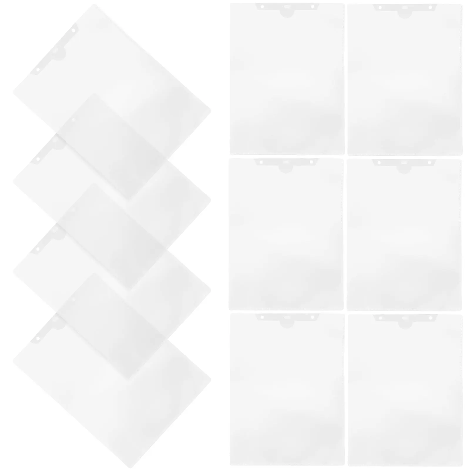 

10Pcs Hanging File Folder Clear Plastic Document Holder Portable Paper Storage Organizer Office Study Document Bag File