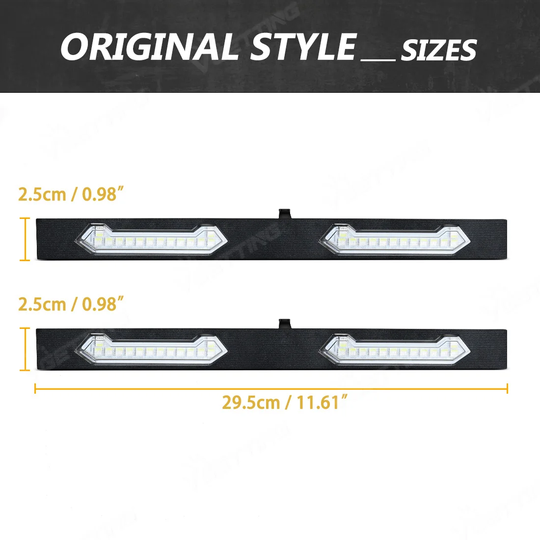 4 Colors Front LED Grille Light For Toyota Tacoma SR SR5 2024 Grid Warning Lamp Daytime Running Lamp DRL Smoked Clear Shell 12V