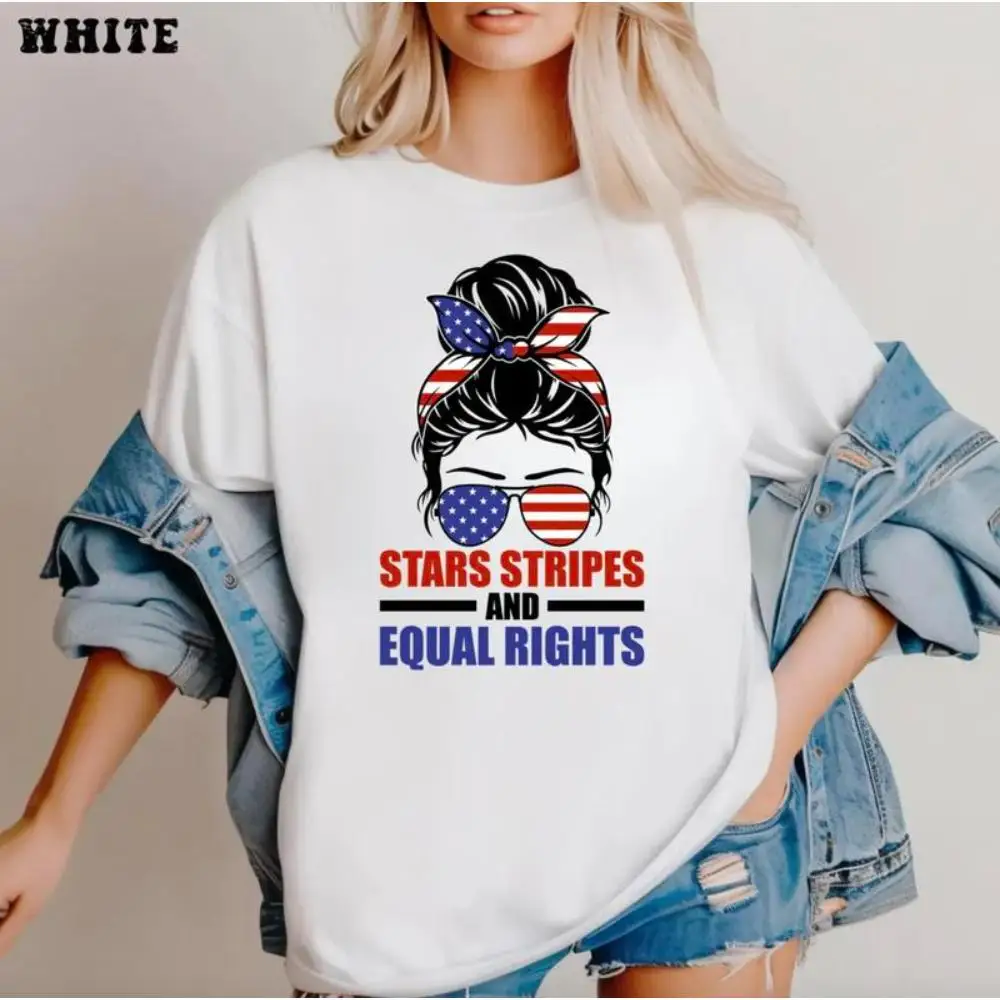 

4th Of July Feminist Shirt, Stars Stripes And Equal Rights Shirt, Fourth Of July Shirt, Feminist Graphic Hoodie, Girl Power USA