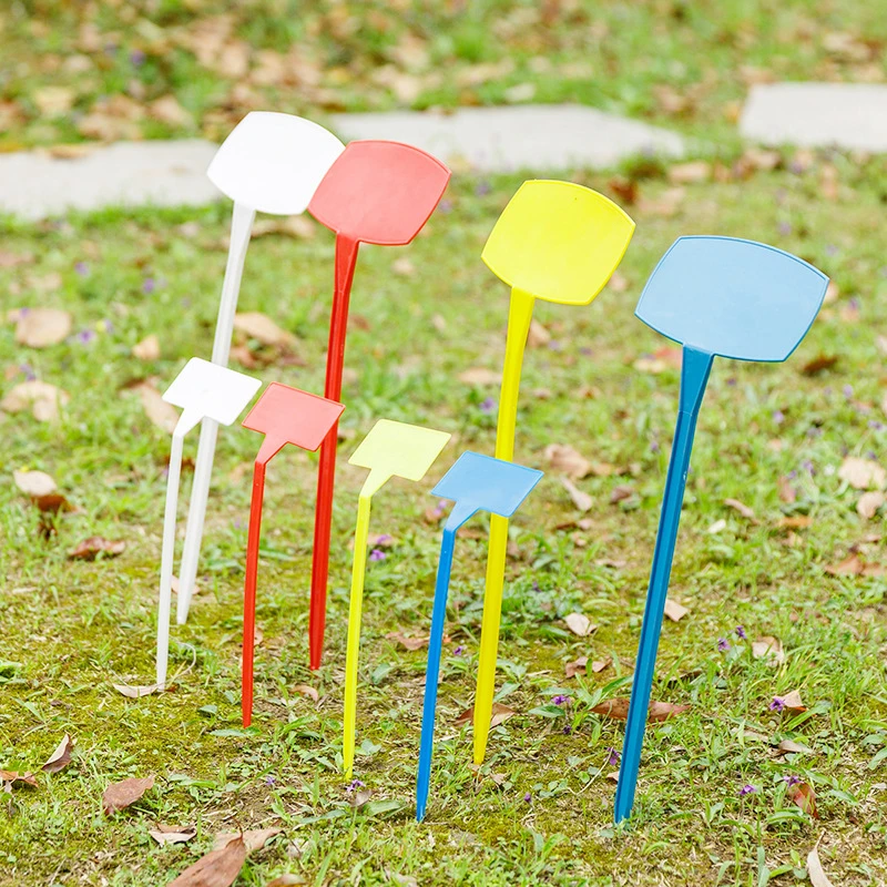 Marqueurs de plantes en plastique pour ornement de jardin, étiquettes retournées de type T, marqueur d'avion incliné, signes de pépinière, hauteur 30/50CM, 10/30 pièces