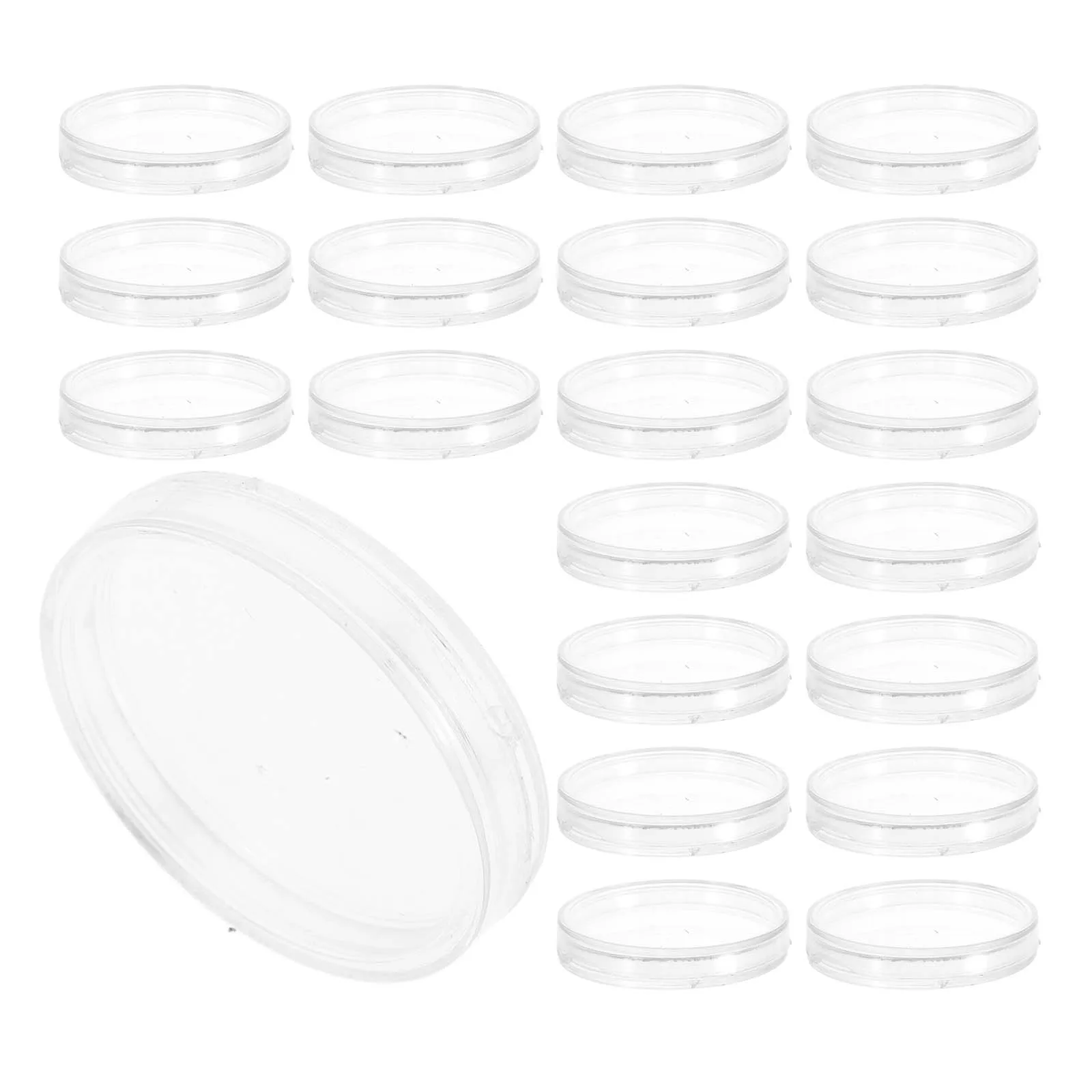 50Pcs 27mm High Quality Coin Protection Box Transparent Crystal Small Round Storage Case For Awards Ceremonies