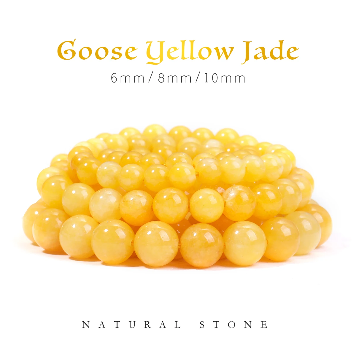 Natural Jade Yellow Jasper Beads