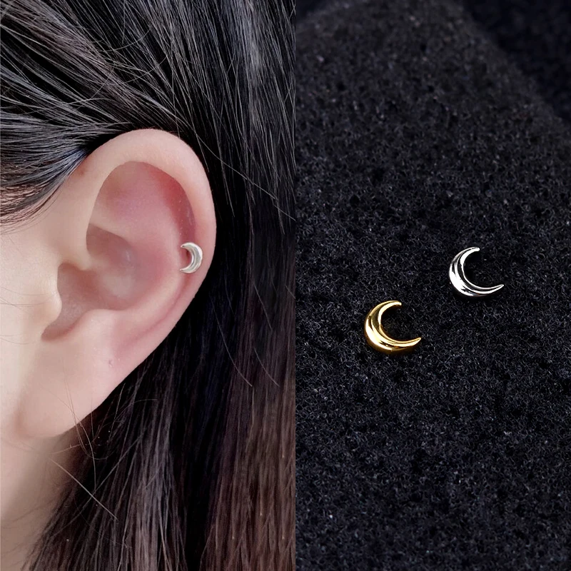 Bohemian Moon Earrings Stud Earrings Women Copper Korean Decorations Accessories Jewelry Earrings