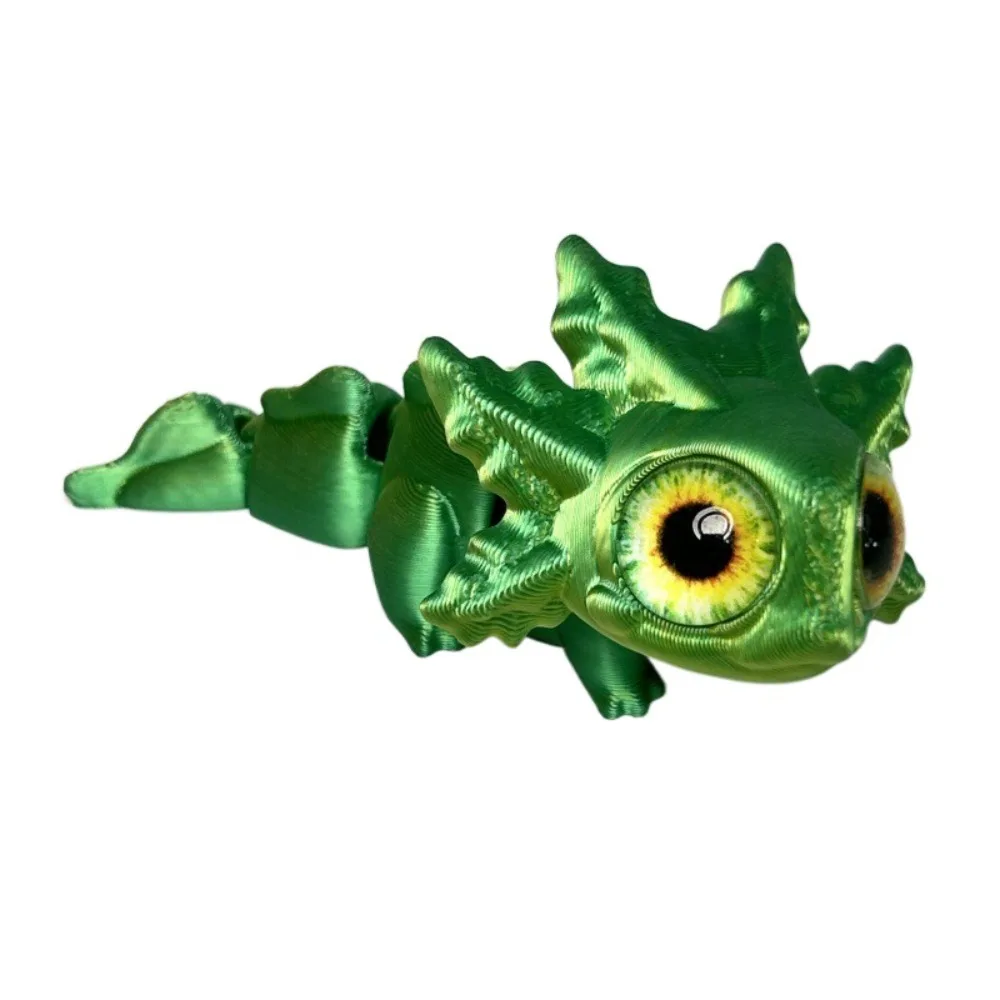 Movable Joints Simulation Salamander Simulation Eyes Miniature Size 3D Printed Miniature Salamander Model Colorful Handmade