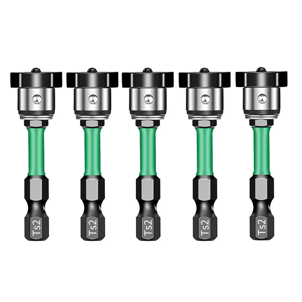 5pcs 50mm Positioning Screwdriver Bits Drywall Screw Bits Gypsum Board Plasterboard Screws Locating Batch Head Drilling Tools