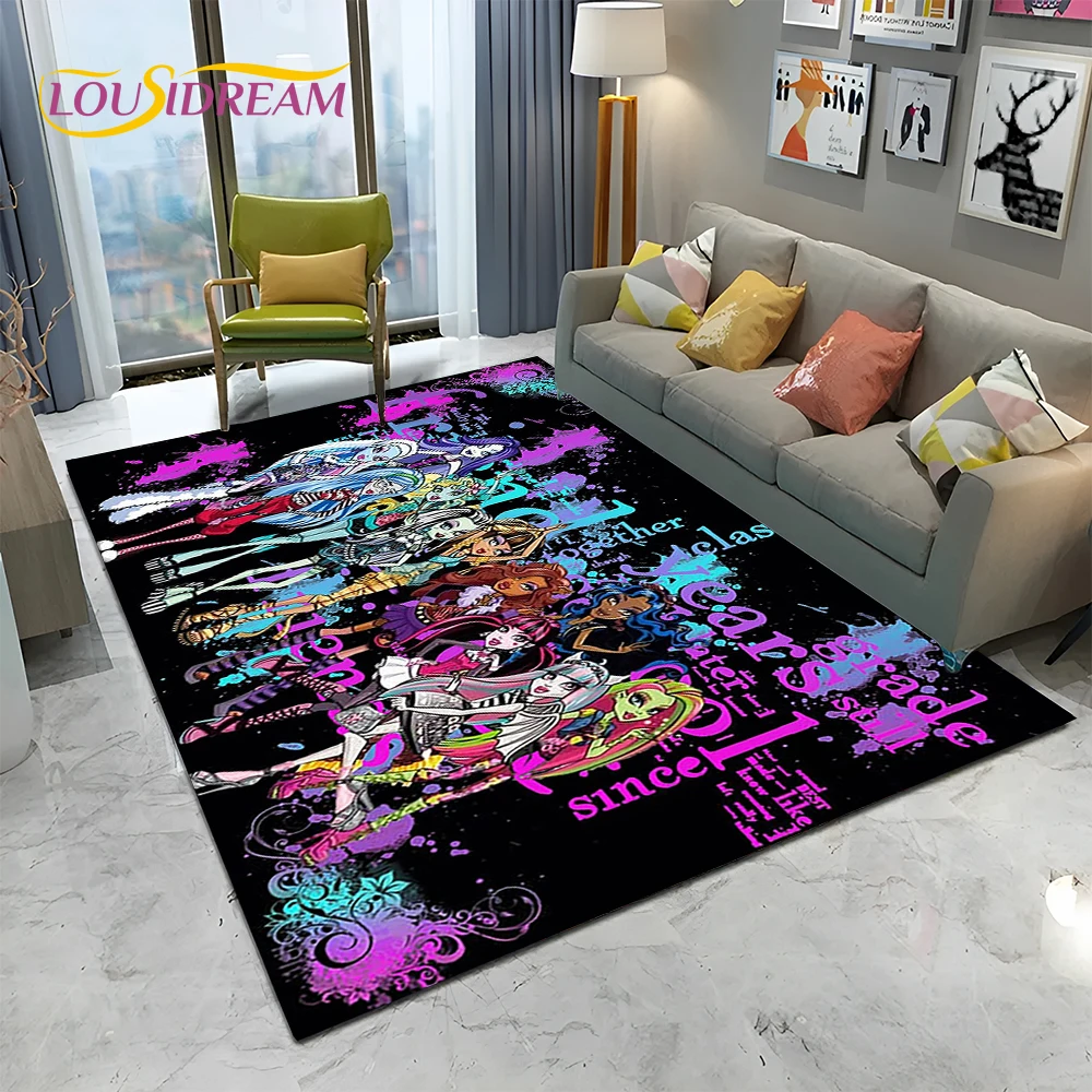 Cartoon Monster High Draculaura Carpet Rug for Home Living Room Bedroom Sofa Doormat Decor,kids Play Area Rug Non-slip Floor Mat