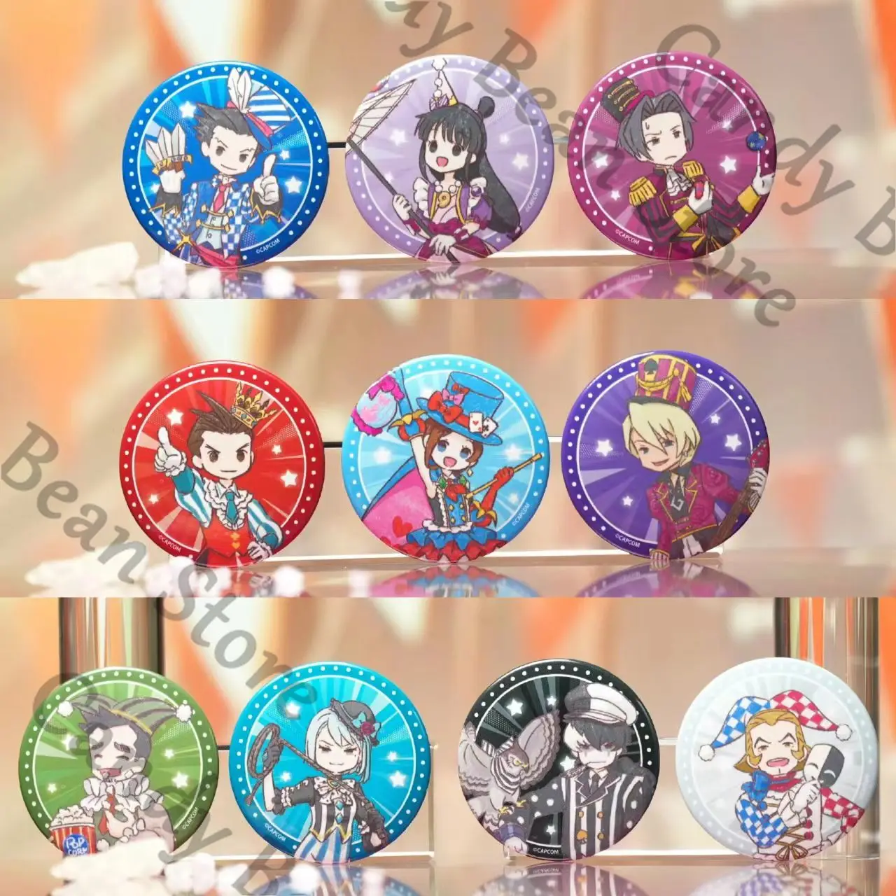 أنيمي حقيقية المحامي الآس مايلز إيدجوورث فينيكس رايت أبولو العدالة مي تأثيري الليزر شارة الكرتون شعار بروش هدية عيد الميلاد #2