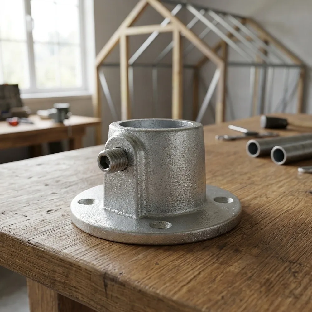 For Structural Projects 1-1 4 In Galvanized Flange Base Pre-drilled Flange Electro-galvanized Coating High Strength Material