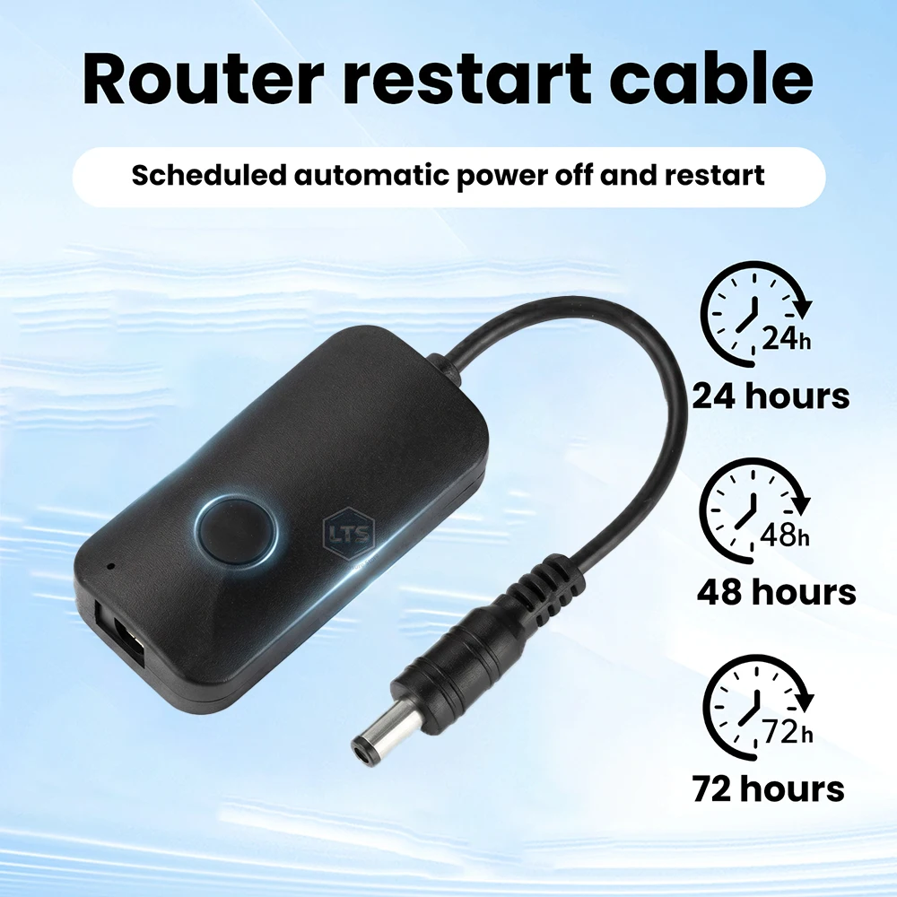 DC 9-12V WiFi Router Automatic Restart Line Timing 24/48/72 Hours, Automatic Power-Off, Home Switch Controller Line