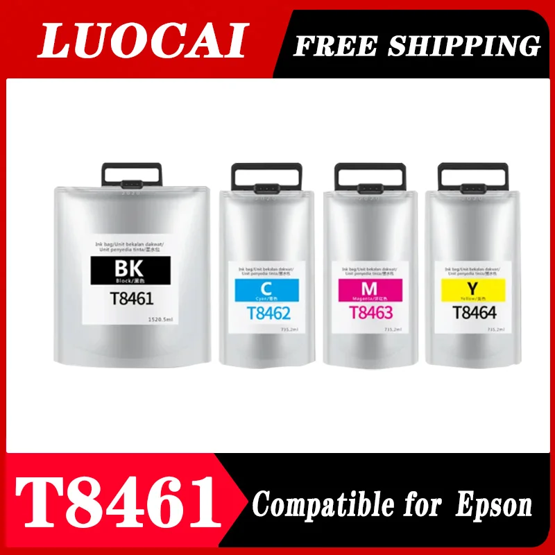 

T8461 T8462 T8463 T8464 Compatible Ink Cartridge with Chip Compatible for Epson WF-R8593 printers Ink Cartridge Black Cyan