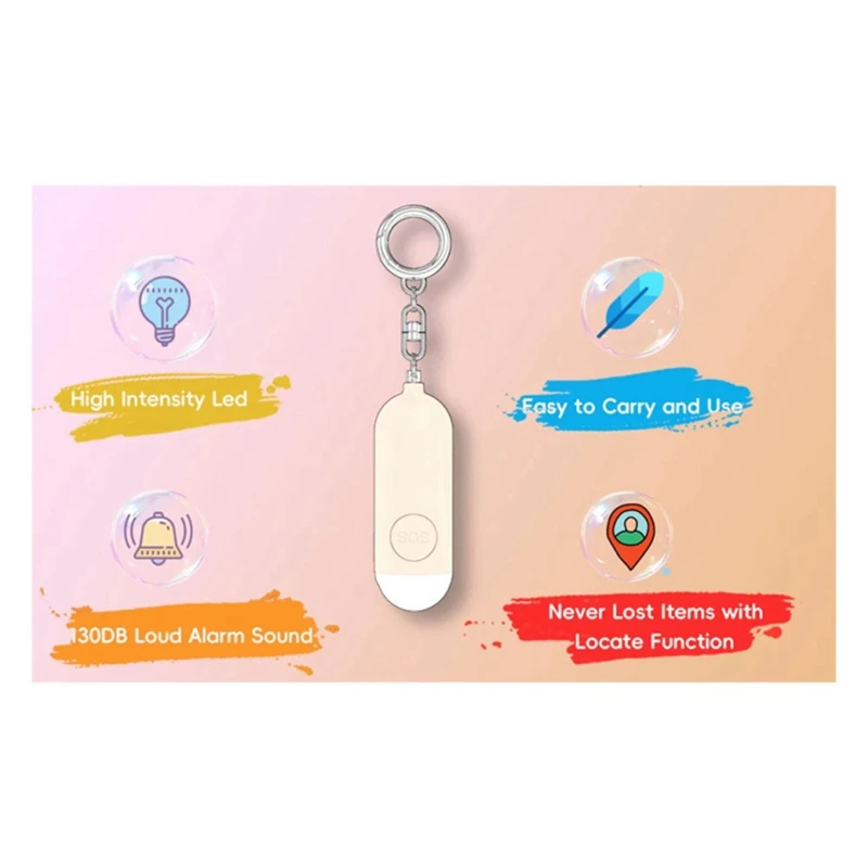 Self-Defense Alarm Smart Tag Gps Tracker Portable Rechargeable Alarm Key Child Finder Pet Carmini Airta Durable