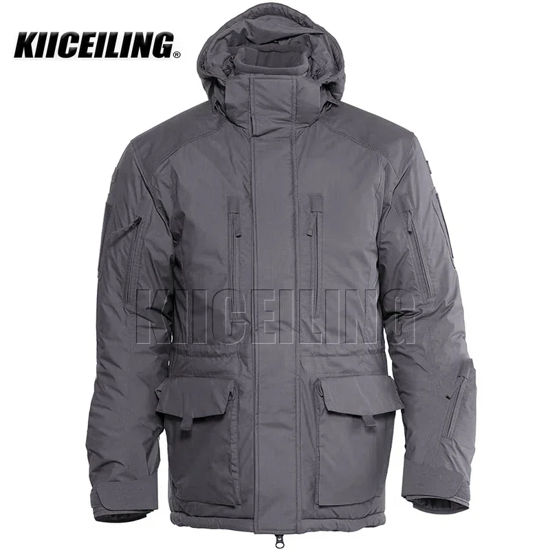 KIICEILING ECIG 4.0 Winter Tactical Jacket for Men, Thermal Streetwear, Trekking Hunting Ski Hiking Outdoor Parkas Coat Clothing