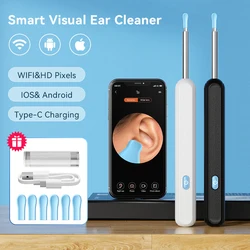 Wireless Ear Wax Cleaner with Camera Safe Earwax Removal Endoscope with Camera Luminous Cleaner Ear Cleaning Tools Ear Healthy