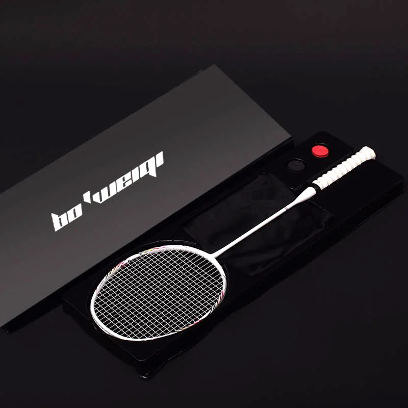 8U Professional 100% Carbon Badminton Racket 24-30lbs G5 Ultralight Offensive Racket Badminton Racquet Padel Training Sports